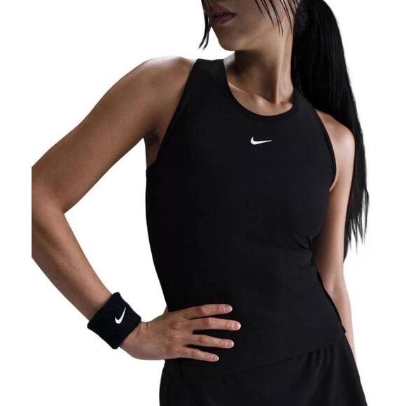 NWT $85 Nike Women’s NikeCourt Dri-Fit Victory Tennis Dress L FQ1780-010 Black - Picture 4 of 6